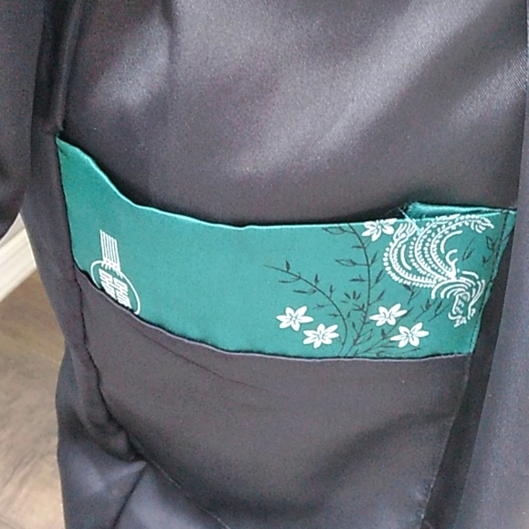 VTG EMBROIDERED DRAGON REVERSIBLE KIMONO ROBE XL - Picture 6 of 10